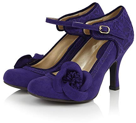 Ruby Shoo Belle Divino Exclusive Anna Royal Blue Lace Mary Jane