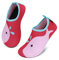 SAGUARO Enfant Chaussures Aquatiques Fille Garçon Chaussons de Plongée Chaussettes d'eau pour Sports Nautiques Piscine et Plage Natation Surf Voile Mer Rivière, Rouge, 34/35 EU