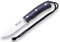 joker Coltello Bushcraft Bushcrafter CM120, fodero in pelle nera, lama da 10,5 cm, mango Micarta nera, per la pesca, la caccia, il campeggio e l'escursionismo