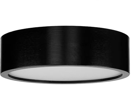 Licht-Erlebnisse Deckenleuchte Holz Glas in Wenge Wohnzimmer Flur Ø27 cm E27 blendarm wohnlich rund flach Moderne Deckenlampe Treppenhaus ARBARO