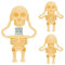 USB-Stick 64GB Cartoon-Skelett Speicherstick, USB-Flash-Laufwerk Lustiger Memory Stick Flash Drive (Gelb)