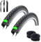 2 x Schwalbe Marathon Green Guard Fahrradreifen in Schwarz Reflex 47-559 (26 x 1,75) + 2 Schwalbe Schläuche AV13 inkl. maxxi4you Reifenheber