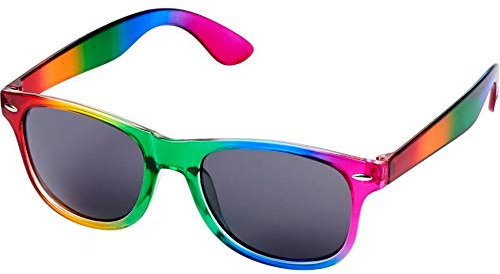 noTrash2003 Sonnenbrille Brille bunt in zwei versch. Ausführungen mit UV400 Schutz Retro Design (Regenbogen)