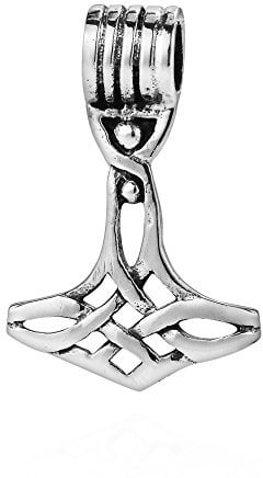 AeraVida Celtic Swirl Thor's Norse Hammer .925 Sterling Silver Pendant