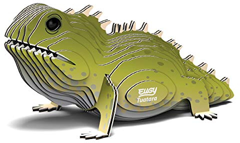 EUGY 650004 Brückenechse, 3D Tier-Puzzle für Kinder und Erwachsene zum Zusammenbauen, DIY Tierfigur, Bastelset ab 6 Jahren