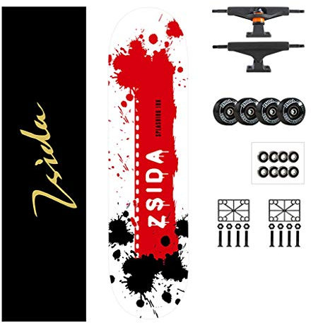 Lgan Skateboard Komplettboard, 31x8in Ahorn E Longboard，Erwachsene Jugendliche Skateboard Deck，Straße Penny Board (Color : FF)