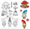 GLOBLELAND Gnome Clear Stamps Frohe Weihnachten Silikonstempelsiegel Für Kartenherstellung Dekoration Und DIY Scrapbooking
