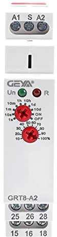 GEYA Retarder mise sous tension Relais temporisé à fonction unique 2SPDTs 16A Électronique Minuteur Retarder marche Relais (GRT8 A2,AC230V)