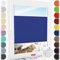 Schuette® Plissee ohne Bohren zum Kleben ● Premium Kollektion: Deep Lagoon (Blau) ● 85x150cm (Breite x Höhe) ● Suprafix Faltrollo Klebehalterung ● Bequeme Rollo Montage inkl. Video