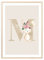 MeinBaby123® Buchstaben Poster DIN A4 Kinderzimmer Mädchen und Junge | Babyzimmer Deko | Bilder Kinderzimmer | Geschenkideen zur Geburt | Geburtsposter | Anfangsbuchstabe Poster M (Hase - M)