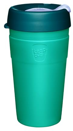 KeepCup Thermal - Vacuum Insulated Stainless Steel, Reusable Coffee Cup with Splashproof Sipper Lid - 16oz/454ml - Eventide