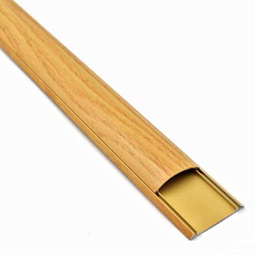 Electriduct Metal Floor Cord Cover Aluminum Cable Shield Protector Large 39 Light Wood Grain