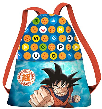 Dragon Ball (Bola de Dragón) Punch-Saco de Cuerdas 34 cm, Azul, 27 x 34 cm