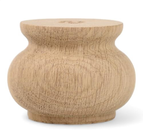 Holzando Holzfüße für Möbel aus Eiche ø75 - naturbelassenes Holz - ideal für Restauration & Reparatur - Möbelfüße Holz in Verschiedene Größen & Materialien erhältlich ohne Dübel