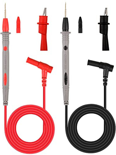 PT1005 1000V 10A Puntali per Tester Multimetro Pin Multimetro Digitale Universale Sonda Cavi per Test Pin Punta dell'ago Apparecchio Sonda Filo Cavo per Penna Morsetti a Coccodrillo