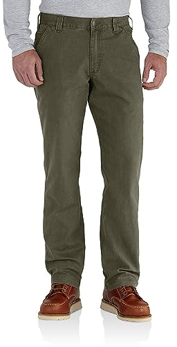 Carhartt Herren Rugged Flex Rigby Latzhose, Moos, 35W x 34L