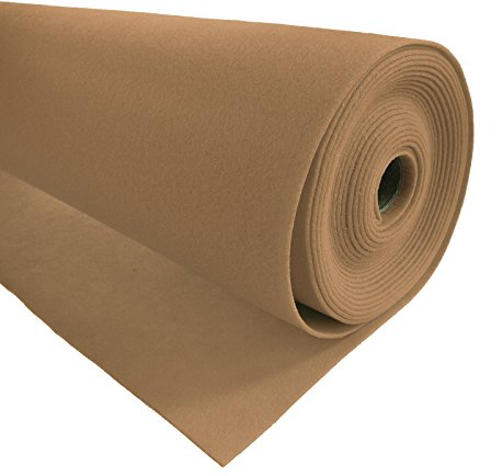 Bastelfilz 2m Bogen Filz 90cm x 1,5mm Dekofilz Taschenfilz Filzstoff, Farbe:beige