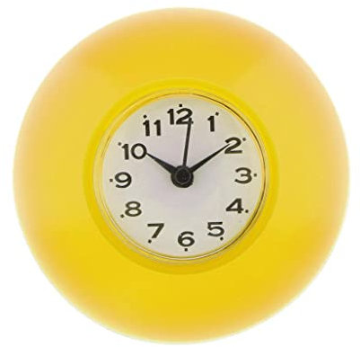 Orologio Impermeabile in Silicone, Bagno, Doccia, Ventosa, Giallo