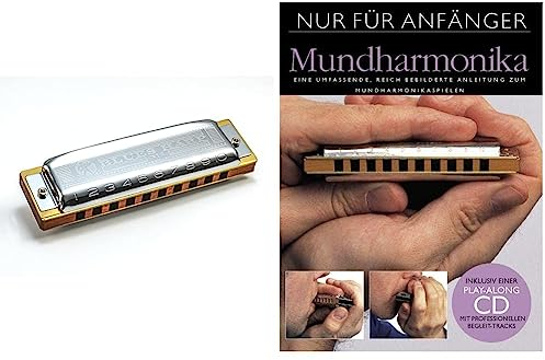 Hohner HOM533017 Blues Harp C Mundharmonika & Nur Für Anfänger Mundharmonika Buch+Cd