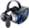 TPWEWRX 3D VR Brille Virtual Reality Headset für 3D VR Filme & VR Spiele Anti Bluelight verstellbares Pupillen Augenpflegesystem für Android & IOS Smartphones mit Mini Fernbedienung (Schwarz)