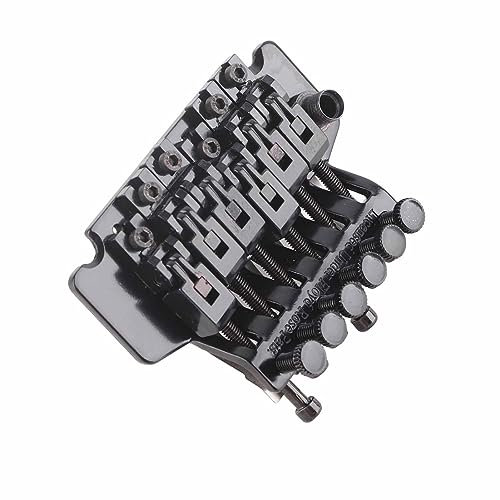 di Ponte Tremolo per Chitarra Elettrica di Ponte Tremolo per Chitarra Ponte Vibrato in Metallo per Sostituzione Stile Floyd Rose (Nero)