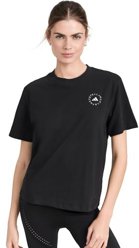 Stella McCartney Adidas Damen TrueCasuals Regular Sportswear T-Shirt, Schwarz, XX-Small