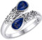 Lapislazuli Ring Sterling Silber Regenbogen Einstellbar Bandringe Viktorianisch Schmuck Geschenke für Damen Mädchen