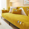 TOPCHANCES Neue weiche Sofa Kissenbezüge - rutschfeste Sofaabdeckungen 1 2 3 4 Sitzer Couchabdeckungen, Warme Plüsch Kunstpelz Berber Fleece Ecke Sofa Kissen Abdeckung L Form Möbelschutz (Gelb 70x70)