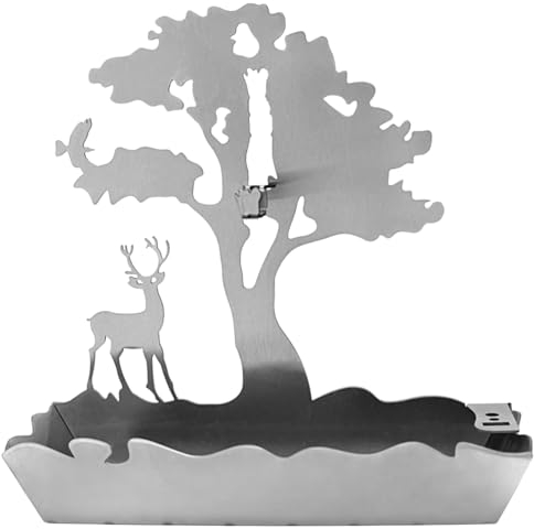 Räucherspiralen Halter Metall Baum und Rentier, Mückenspirale Behälter Edelstahl, Mückenspulenhalter Gegen Mücken, Anti Mücken Spirale, Citronella Moskito Spulenhalter Innen Außen Garten (Metall)