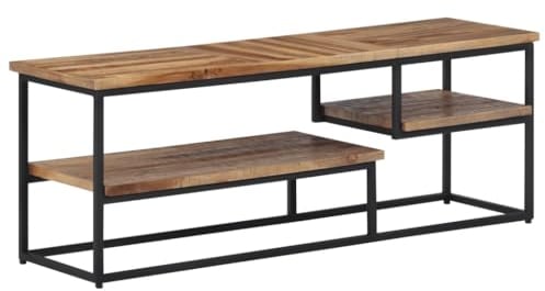 ShGaxin TV-Schrank 110x30x39 cm Recyceltes Massivholz Teak, TV Lowboard, Fernsehschrank, Fernsehtisch, Fernseher Schrank, TV Sideboard, TV Board, TV Cabinet, TV Bank, TV Kommode - 358518
