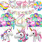 Betensh Einhorn Geburtstagsdeko Mädchen 4 Jahre, Einhorn Luftballon 4 Jahre, Folienballon Geburtstag Einhorn, Einhorn Deko Kindergeburtstag für Einhorn Party