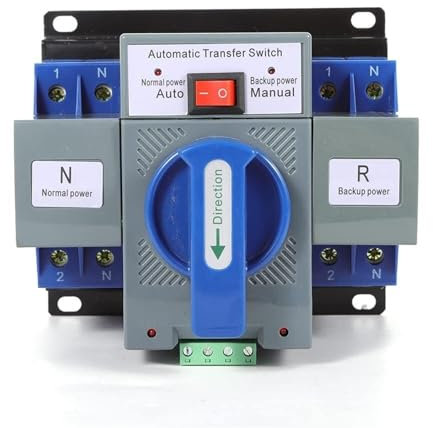 PUCHEN Coupe Circuit Voiture Commutateur de Transfert Automatique Double Puissance 2P, Mini commutateur de générateur à Double Puissance 220V, commutateur de générateur 50HZ/60HZ (Size : 40A)