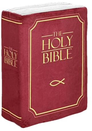 Holy Bible Plüschkissen Bibel Stoffkissen, Plüsch-Bibel-Kissen In Buchform, Plüschkissen-Dekoration, Christliche, 33 cm Große Sofa-Ornamente, Heimdekoration, Gebetskissen Zum Knien