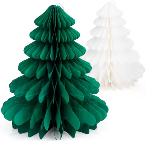 Kiiwah 6 Alberi di Natale di Carta, Decorazioni Natalizie Riutilizzabili di Alta, Decorazioni per la Tavola di Natale per Albero di Natale/Decorazione da Parete per Capodanno