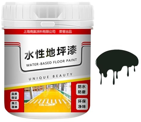 Black Golden Silk Water-based Epoxy Floor Paint Boating 500 G Quick-dry Concrete Paint Quick-Dry Anti-Slip Water-Based Floor Paint Patio Paint - Floor Paint