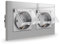 JIMEIDA Base de enchufe doble cristal de empotrar gris 16Amp con tapa estanca 157 * 86mm, 250V