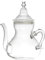 HOME DECO FACTORY, KA0276, Théière en Verre 80cl, Design Moderne et élégant, idéale pour Le thé, café et apéritifs, avec poignée Ergonomique et Bec verseur Anti-Goutte, Transparent