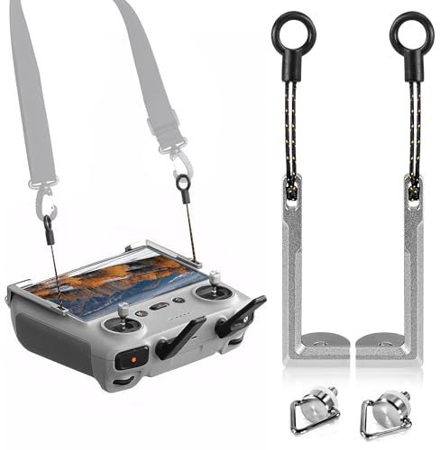 worahroe Gurt Metallbefestigungen für DJI RC 2 RC Pro Fernsteuerung Ergonomische, sichere Halterung für Mini 3 4K 4 Pro 3 Pro Air 3S Mavic 3 Drohnen Stabiler Bildschirmhalter