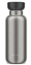 Mepal - Isolierflasche Ellipse - Doppelwandige Thermo Wasserflasche - Thermosflasche für Unterwegs - 9 Stunden heiß & 12 Stunden kalt - Edelstahl - 350 ml - Nordic black