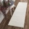 Fashion4Home Teppich Wohnzimmer – Einfarbig Teppich, Uni Teppich fürs Kinderzimmer, Schlafzimmer, Arbeitszimmer, Büro, Flur und Küche - Kurzflor Teppich Cream-Weiß, Größe: 80x250 cm