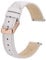 BISONSTRAP Elegant Leather Watch Straps, Quick Release, Watch Bands for Women and Men, 18mm, White (Rose Gold Buckle)