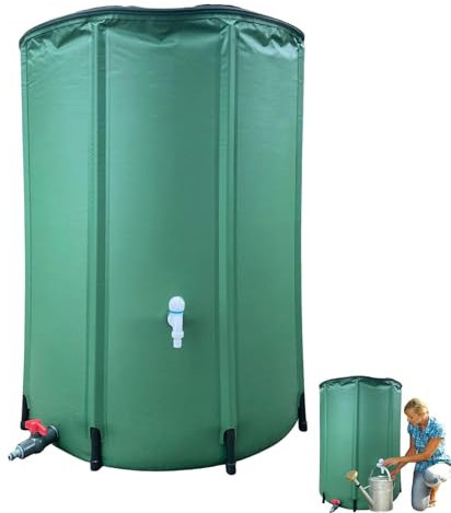Barile pieghevole per la pioggia, serbatoio 'acqua pieghevole, grande capacità, contenitore da giardino con raccolta della pioggia per risparmiare acqua
