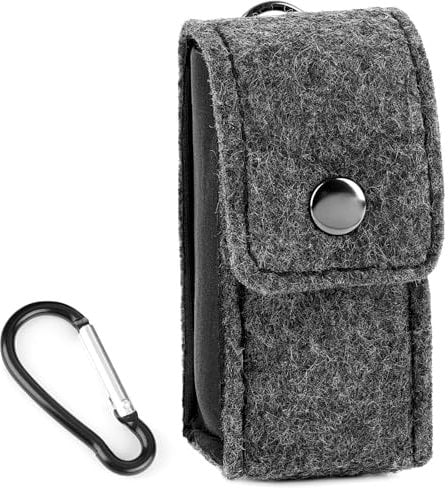 Geekria Felt Case Cover Compatible with Skullcandy Dime 3/2, Sony WF-C510 True Wireless Earbuds, Earphones Skin Cover, Protective Carrying Case with Keychain Hook, Portable, Shockproof