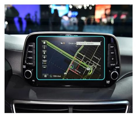 Navigation Protection Protecteur D'écran en Verre Trempé 8 Pouces pour Hyundai pour Tucson 2019 Film Protection D'écran Tactile Navigation GPS Voiture D'écran Tableau Bord(207x126mm)