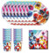 Anila's Party Set Power Rangers, 52-Piece Set, Plates, Cups, Napkins, Disposable Tableware, Tableware Set.