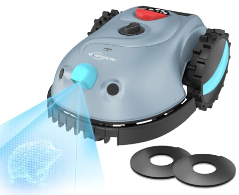 YARDCARE V100 Mähroboter ohne Begrenzungskabel, mit Vision-Navigation, Hindernisvermeidung(150 Arten), mit 4,0 Ah Akku Rasenmäher Roboter, Rasenroboter mit Ersatzklingen, Magnetstreifen