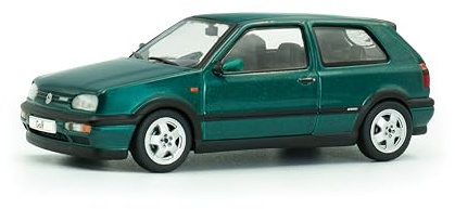 Solido VW Golf MKIII VR6 (1994) – Kompakter 90er-Hatchback, sportliche Linien, periodenkorrekte Felgen, Diecast Modellauto, Grün, 1:43
