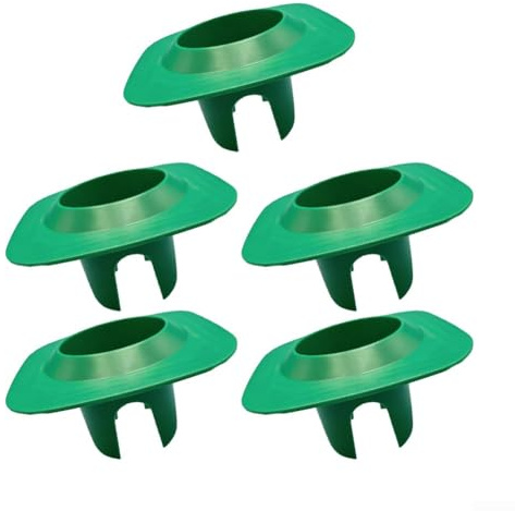 Septoolshop Rasen-Sprinkler-Kopfschutz, widerstandsfähiger PVC-Ring, stoppt das Sinken, hält den Rasen ordentlich für Hof, Gehweg, Landschaftsbeleuchtung (5 Stück, grün)