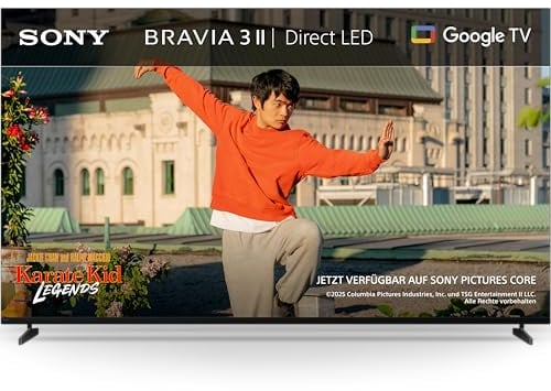TV Sony BRAVIA 3Ⅱ55 pollici, Smart TV 4K (Google TV), processore XR con tecnologia AI, 120 Hz con Dolby Vision/Atmos, compatibile con PS5, modello 55XR32M2, anno 2026