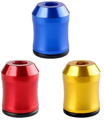 Aluminium Alloy Magnetic Bit Magnetizer for Hex Shaft Screwdriver Bits, Anti-Slip Universal Ring, High Hardness, 3-Piece Set